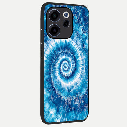  Blue Galaxy Wave back cover For Oppo Reno 15c slim fit glass case with vibrant aesthetic design