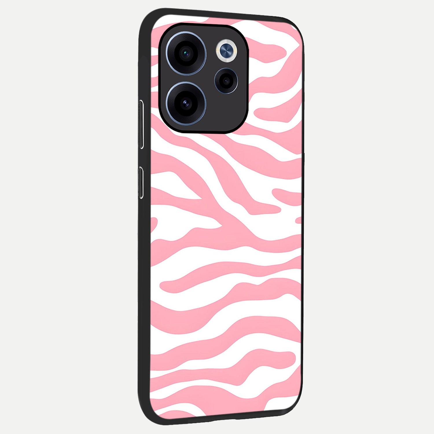  Blush Zebra Flow back cover For Oppo Reno 15c slim fit glass case with vibrant aesthetic design