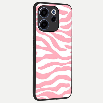  Blush Zebra Flow back cover For Oppo Reno 15c slim fit glass case with vibrant aesthetic design