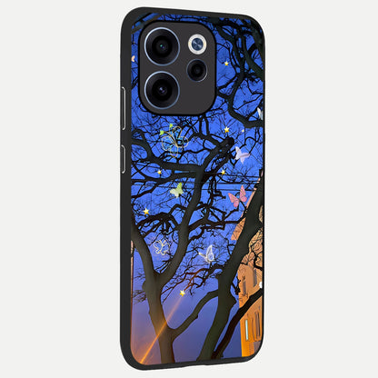  Butterfly Night Magic back cover For Oppo Reno 15c slim fit glass case with vibrant aesthetic design