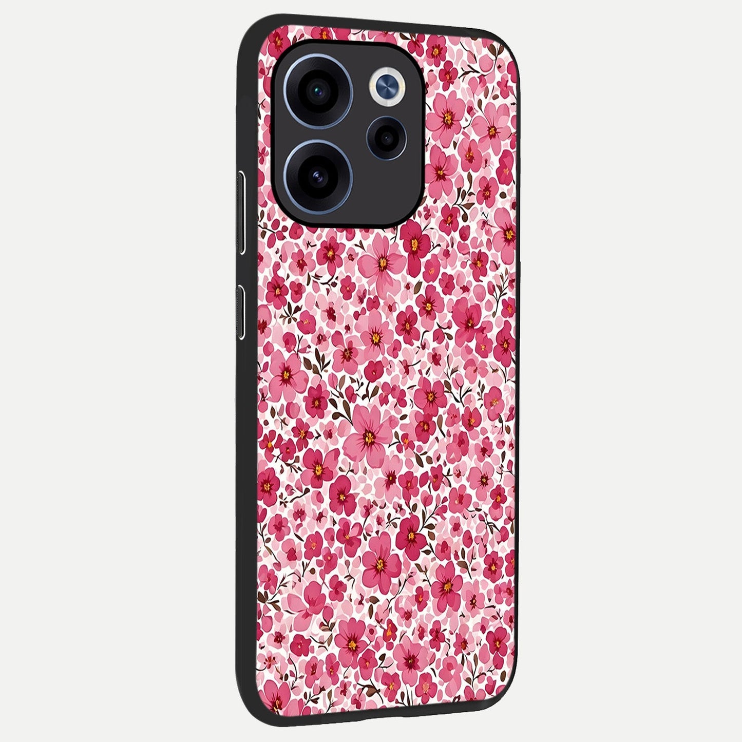  Cherry Blossom Charm back cover For Oppo Reno 15c slim fit glass case with vibrant aesthetic design