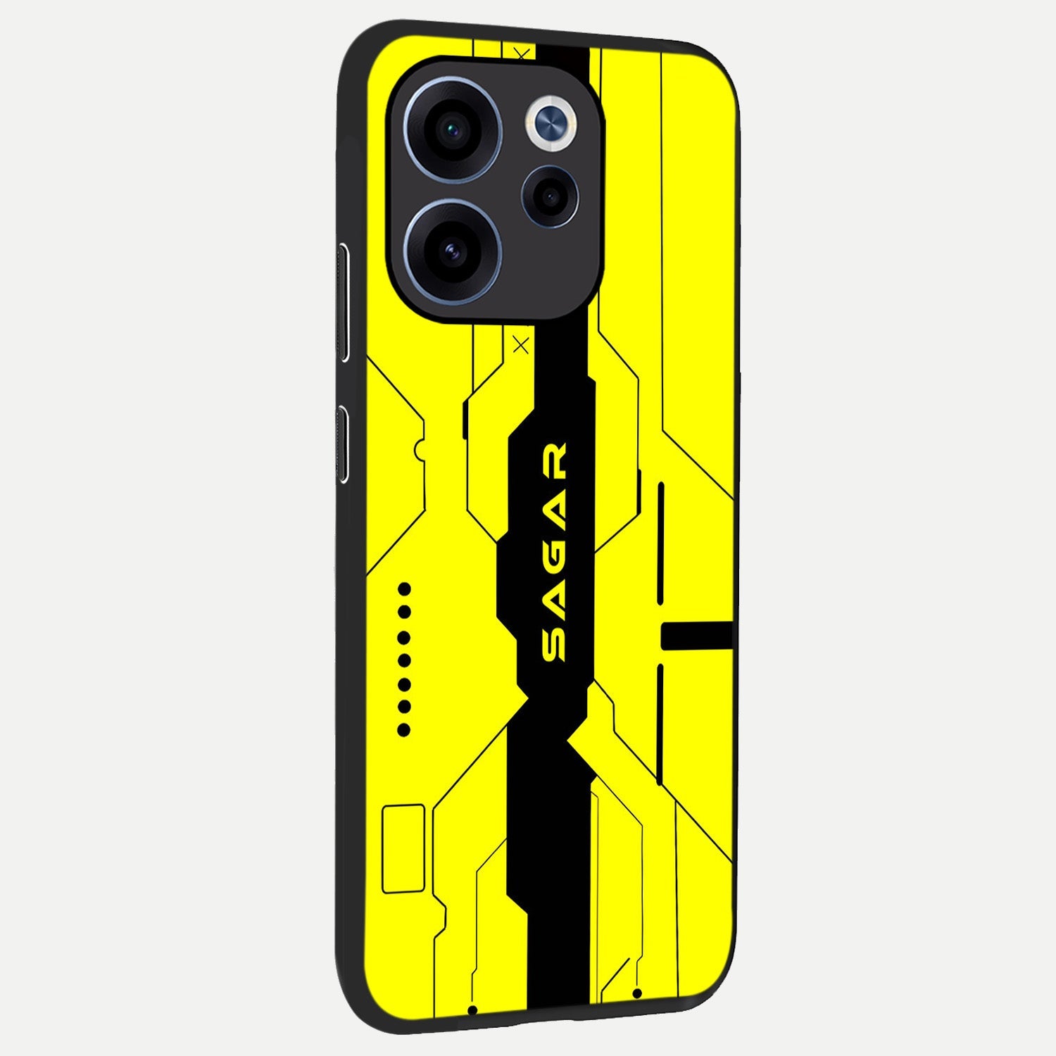  Circuit CYBERPUNK Custom Name back cover For Oppo Reno 15c slim fit glass case with vibrant aesthetic design