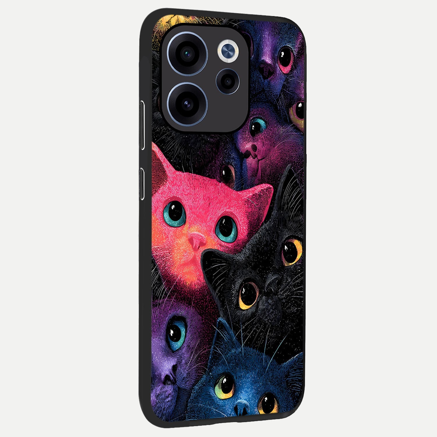  Cosmic Cats Dreams back cover For Oppo Reno 15c slim fit glass case with vibrant aesthetic design