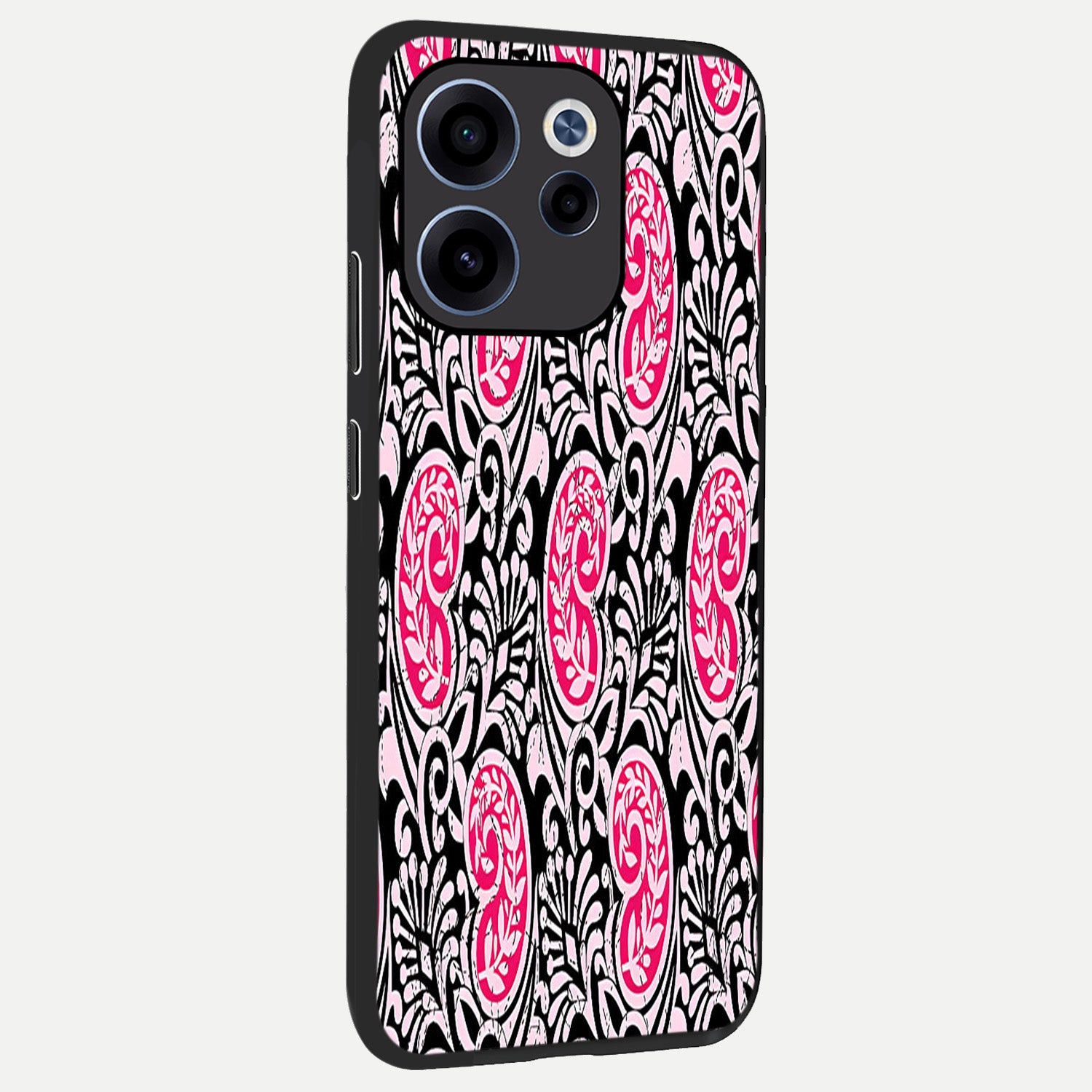  Crimson Paisley Charm back cover For Oppo Reno 15c slim fit glass case with vibrant aesthetic design