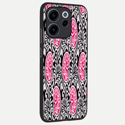  Crimson Paisley Charm back cover For Oppo Reno 15c slim fit glass case with vibrant aesthetic design