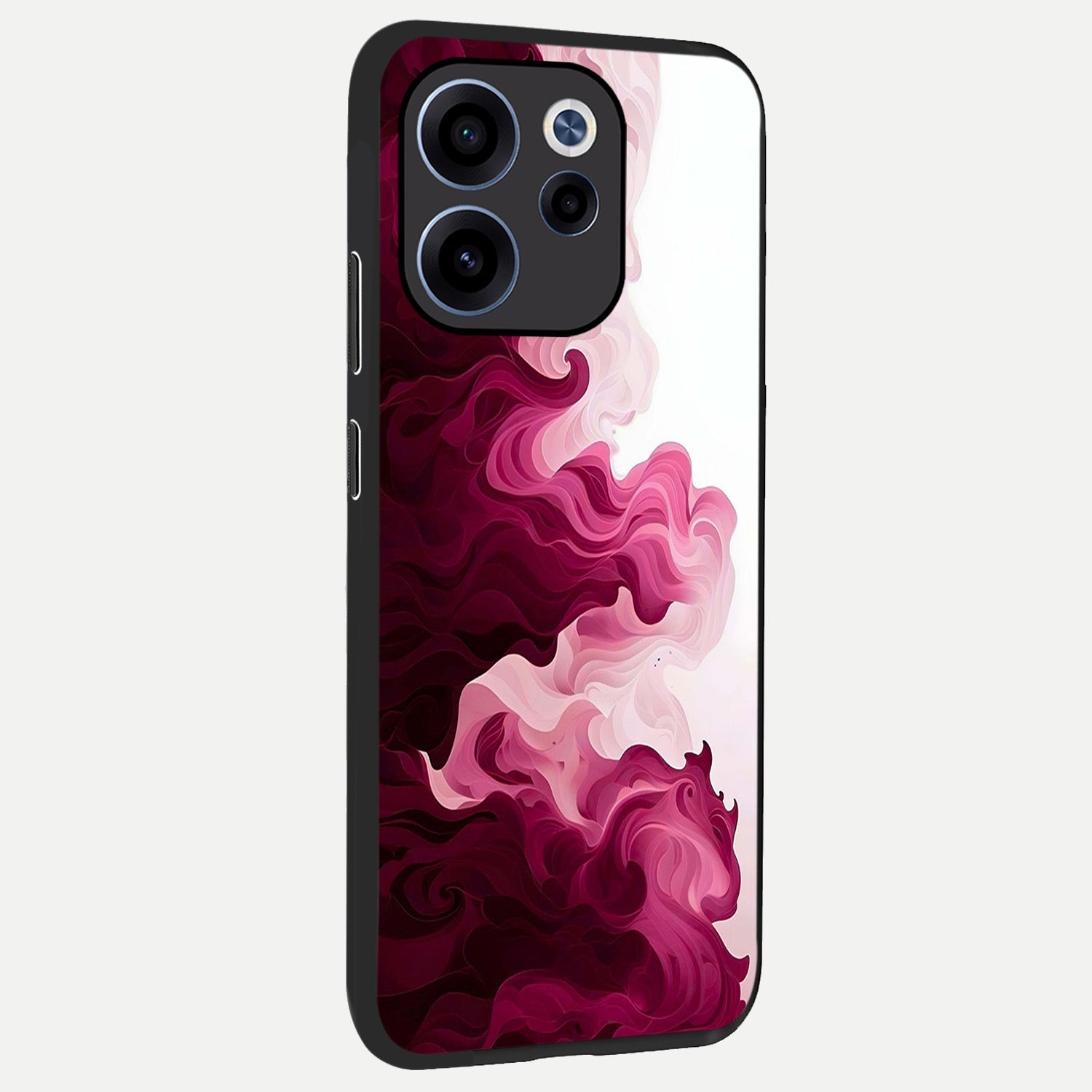 Crimson Wave Flow back cover For Oppo Reno 15c slim fit glass case with vibrant aesthetic design