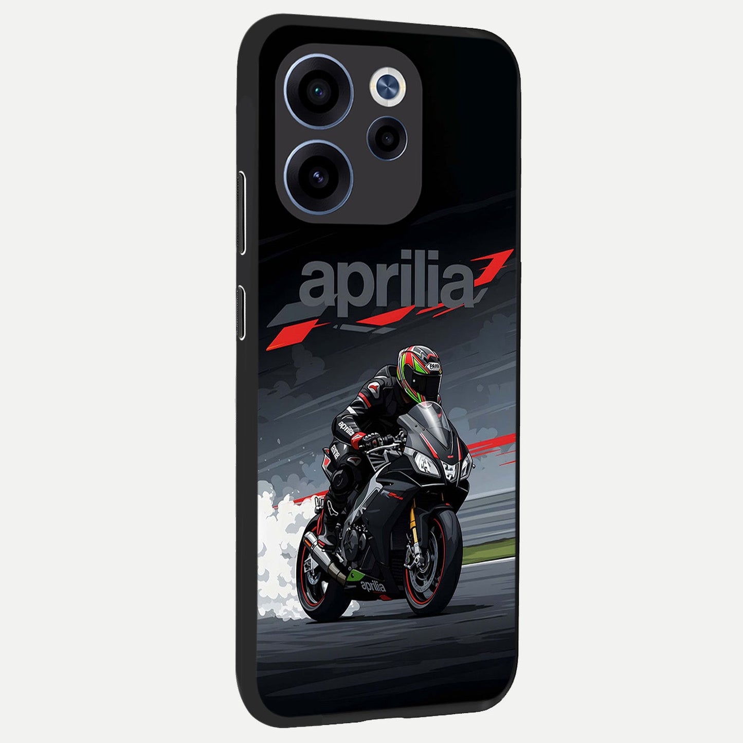  Dark Aprilla back cover For Oppo Reno 15c slim fit glass case with vibrant aesthetic design