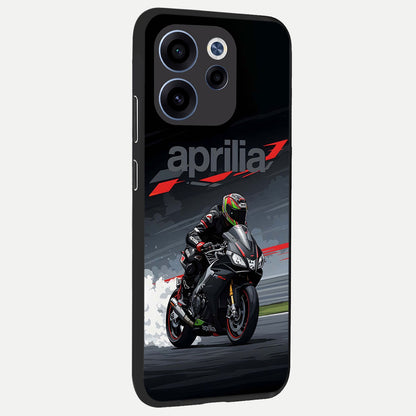  Dark Aprilla back cover For Oppo Reno 15c slim fit glass case with vibrant aesthetic design