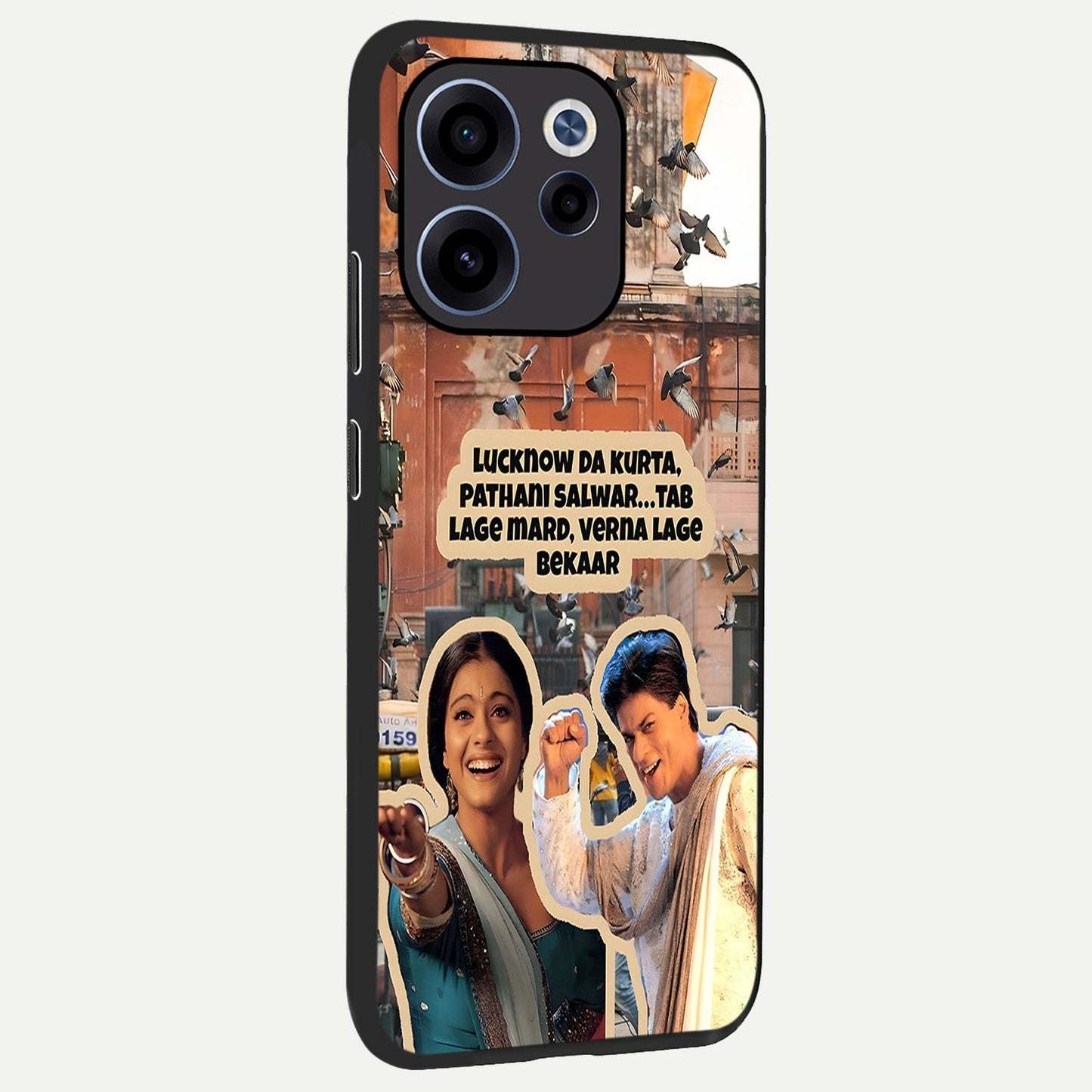  Desi Retro Vibes back cover For Oppo Reno 15c slim fit glass case with vibrant aesthetic design