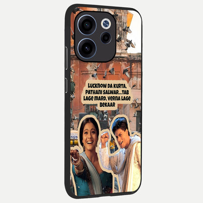  Desi Retro Vibes back cover For Oppo Reno 15c slim fit glass case with vibrant aesthetic design