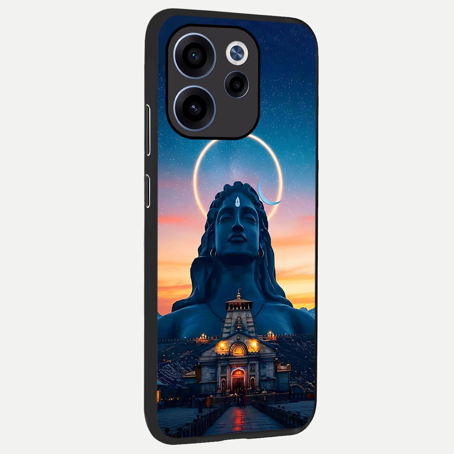  Eternal Shiva Aura back cover For Oppo Reno 15c slim fit glass case with vibrant aesthetic design