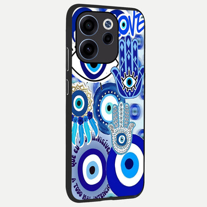 Evil Eyes Dream back cover For Oppo Reno 15c slim fit glass case with vibrant aesthetic design