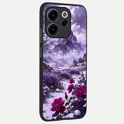  Flower Mountain View back cover For Oppo Reno 15c slim fit glass case with vibrant aesthetic design