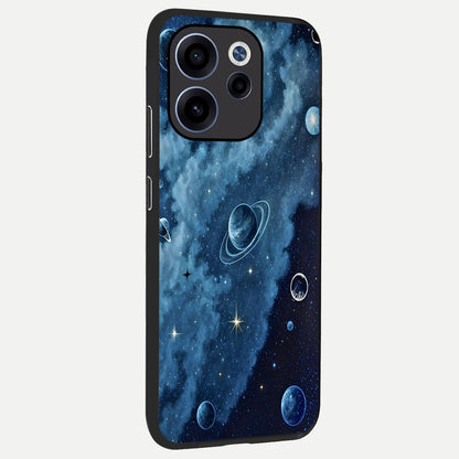  Galaxy Dream Space back cover For Oppo Reno 15c slim fit glass case with vibrant aesthetic design