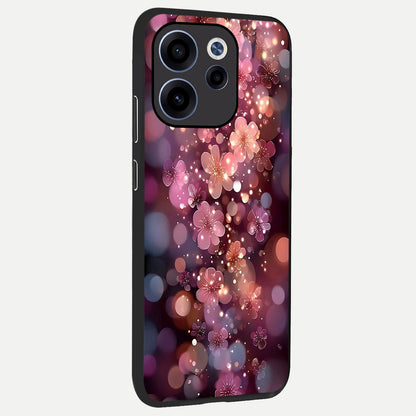  Glowing Petal Bliss back cover For Oppo Reno 15c slim fit glass case with vibrant aesthetic design