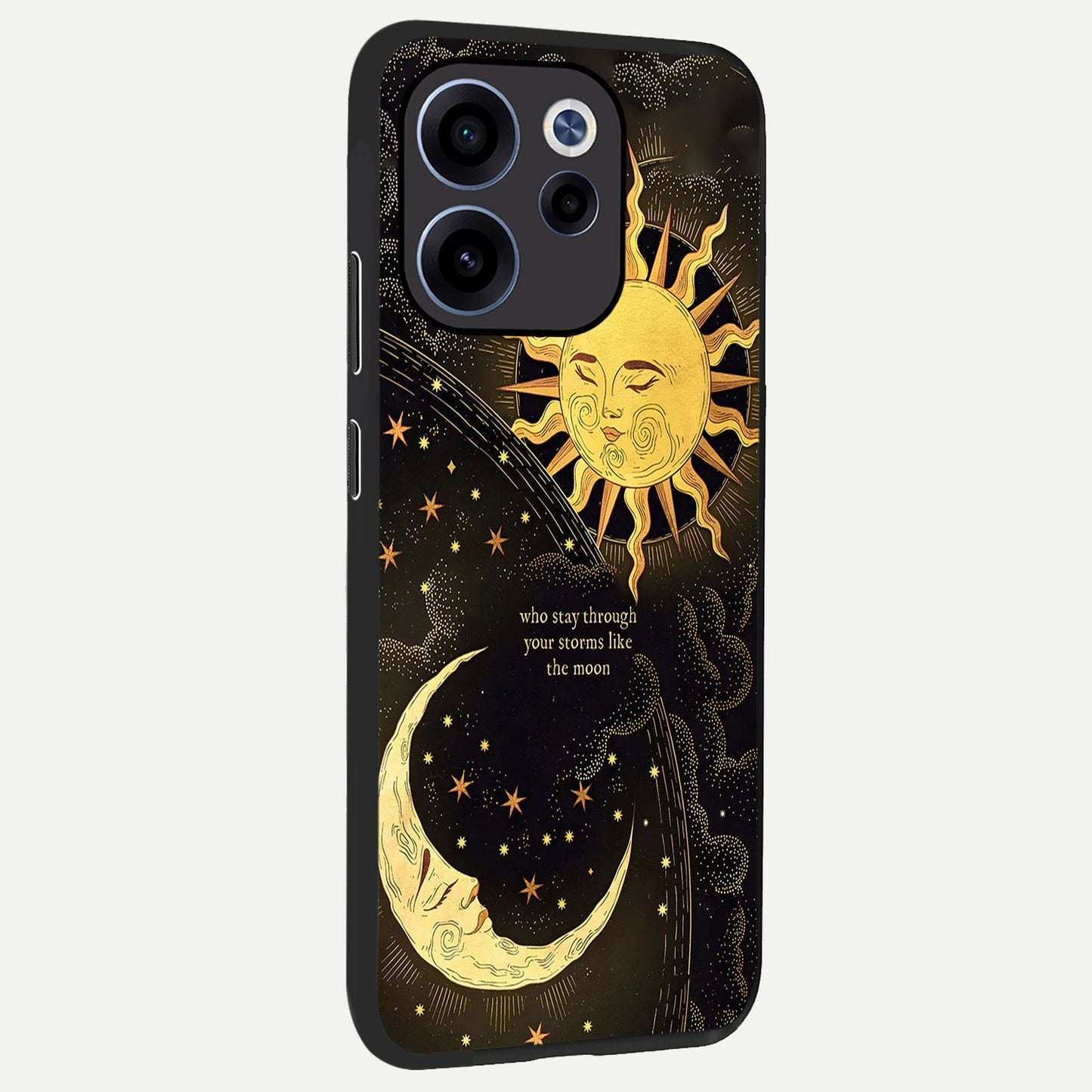  Golden Lunar Love back cover For Oppo Reno 15c slim fit glass case with vibrant aesthetic design