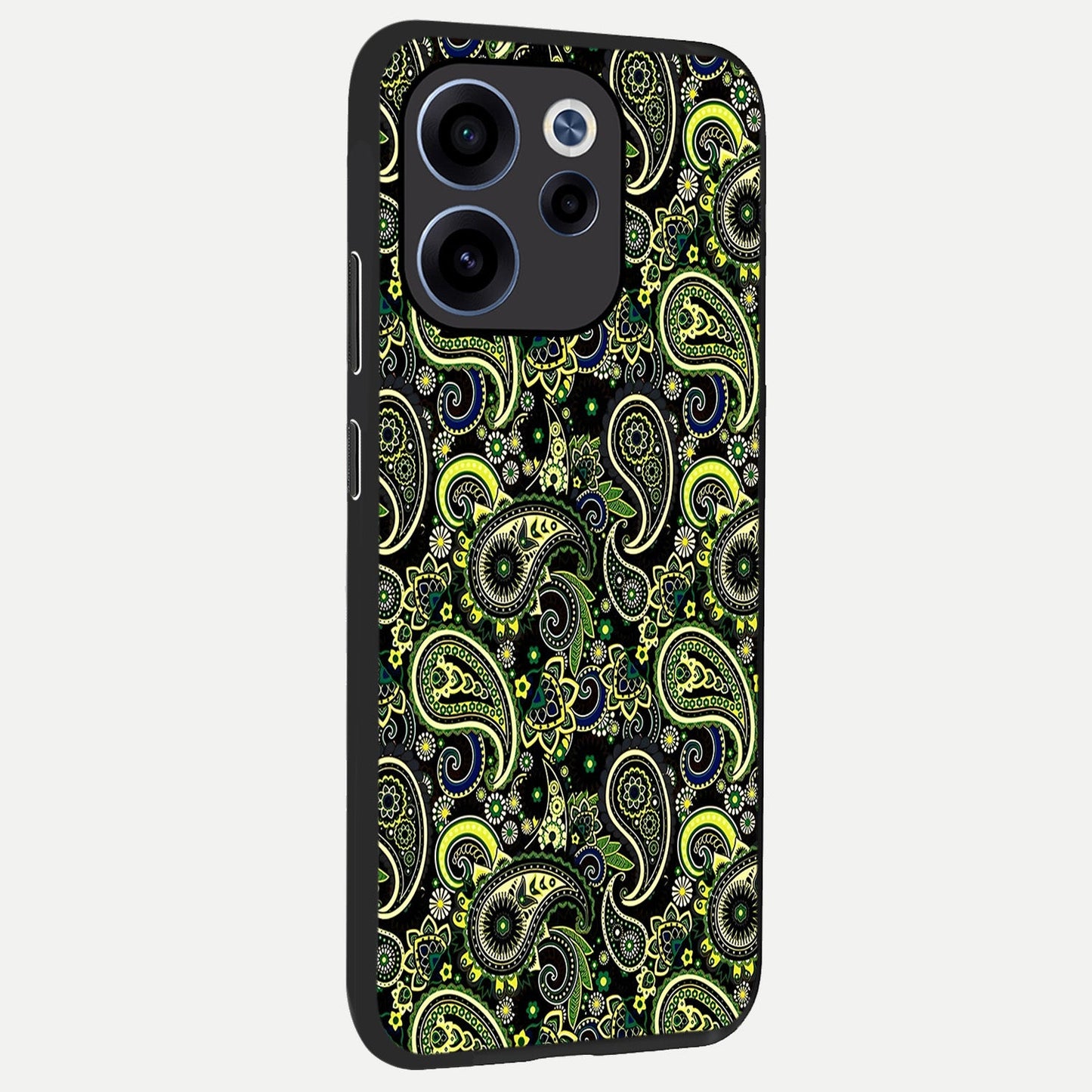  Green Lemon back cover For Oppo Reno 15c slim fit glass case with vibrant aesthetic design