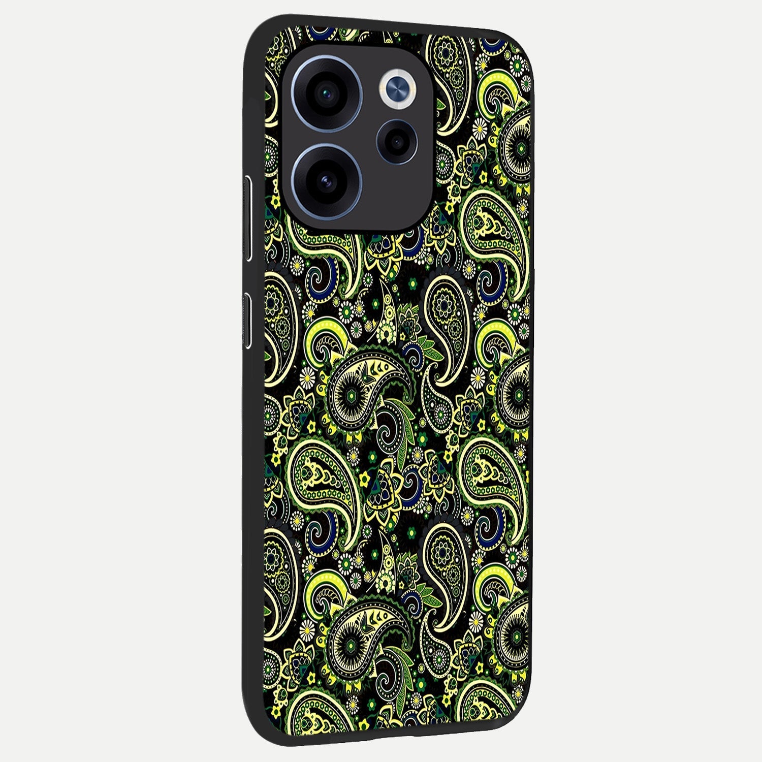  Green Lemon back cover For Oppo Reno 15c slim fit glass case with vibrant aesthetic design