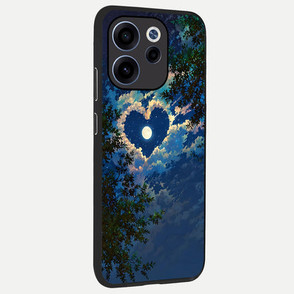 Heart With Moon Sky back cover For Oppo Reno 15c slim fit glass case with vibrant aesthetic design