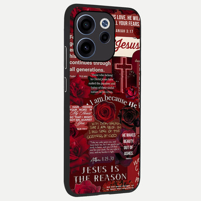  Jesus Love Heals back cover For Oppo Reno 15c slim fit glass case with vibrant aesthetic design