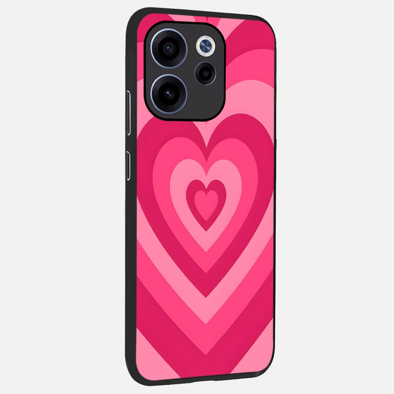 Layered Love Hearts back cover For Oppo Reno 15c slim fit glass case with vibrant aesthetic design