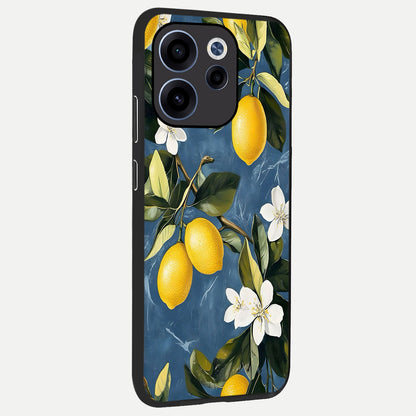  Lemon Dream Garden back cover For Oppo Reno 15c slim fit glass case with vibrant aesthetic design