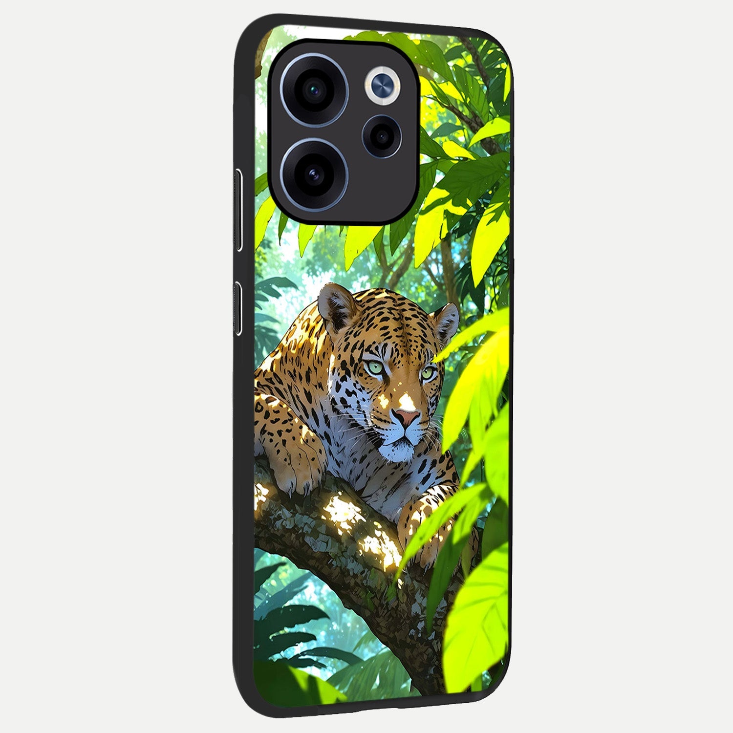  Leopard in Jungle back cover For Oppo Reno 15c slim fit glass case with vibrant aesthetic design