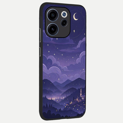  Minimal Night View back cover For Oppo Reno 15c slim fit glass case with vibrant aesthetic design