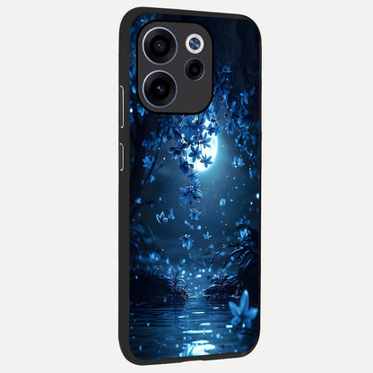  Moonlight Petal Dream back cover For Oppo Reno 15c slim fit glass case with vibrant aesthetic design