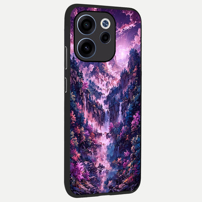  Mystic Cascade Peaks back cover For Oppo Reno 15c slim fit glass case with vibrant aesthetic design