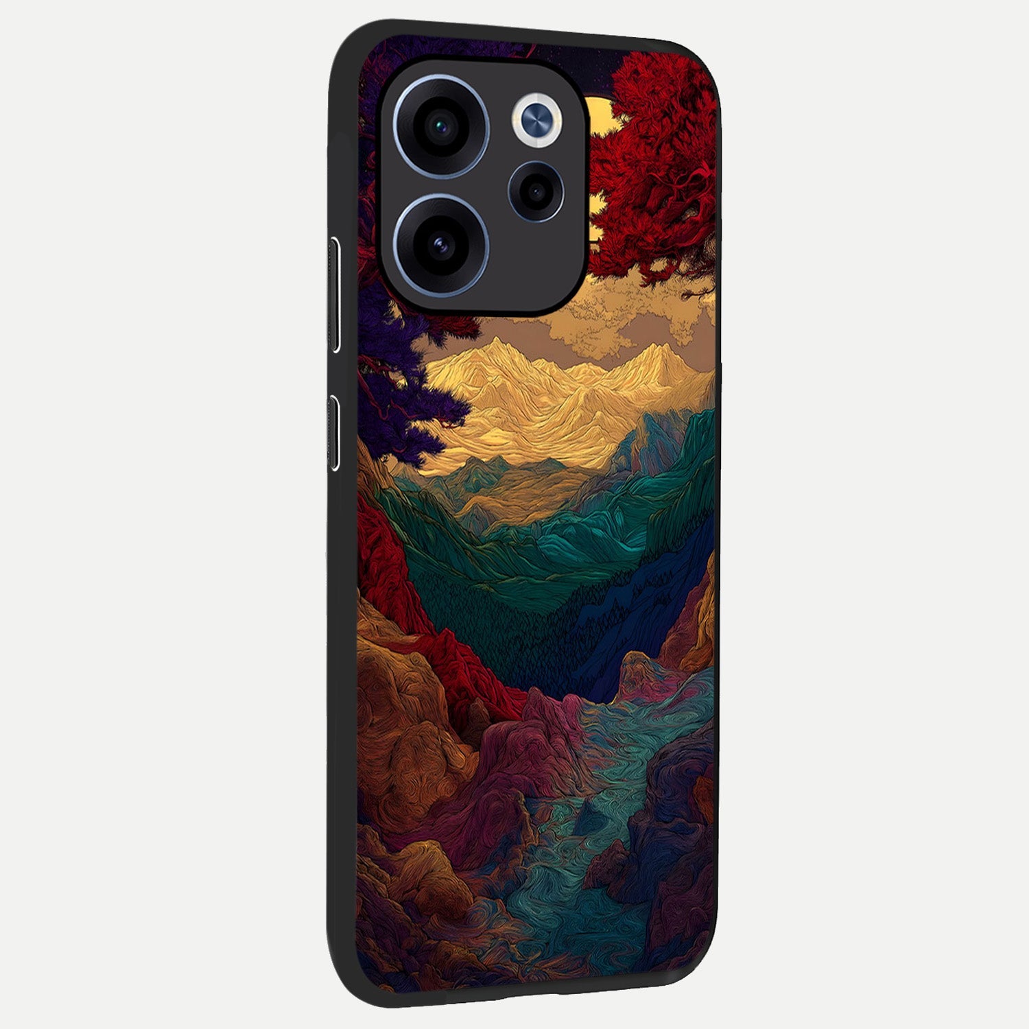  Mystic Valley Light back cover For Oppo Reno 15c slim fit glass case with vibrant aesthetic design