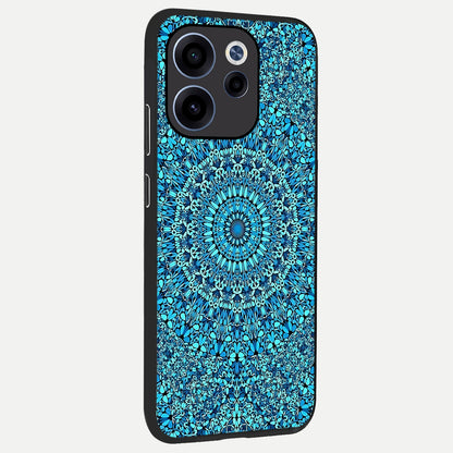  Ocean Bloom Mandala back cover For Oppo Reno 15c slim fit glass case with vibrant aesthetic design