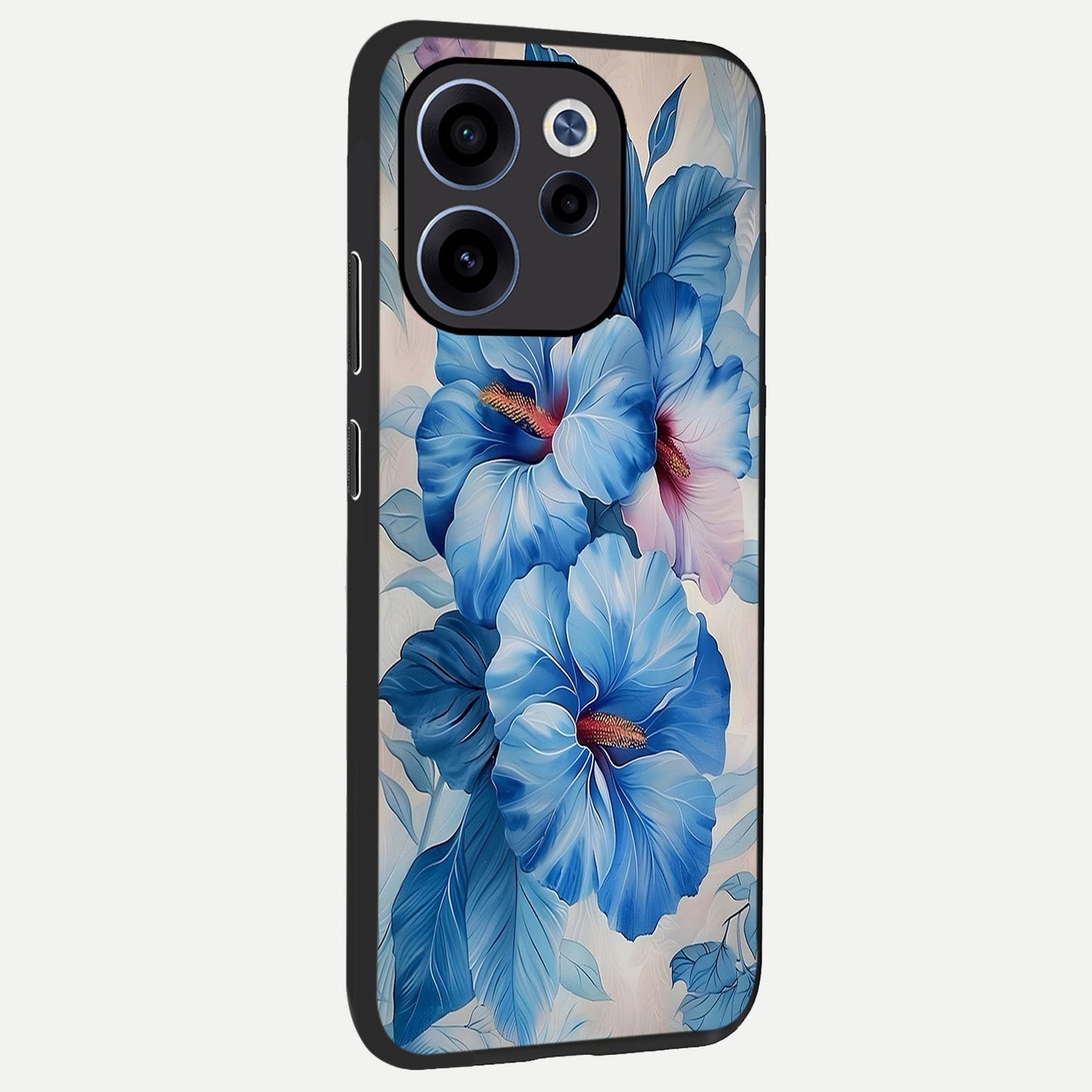  Ocean Hibiscus Grace back cover For Oppo Reno 15c slim fit glass case with vibrant aesthetic design