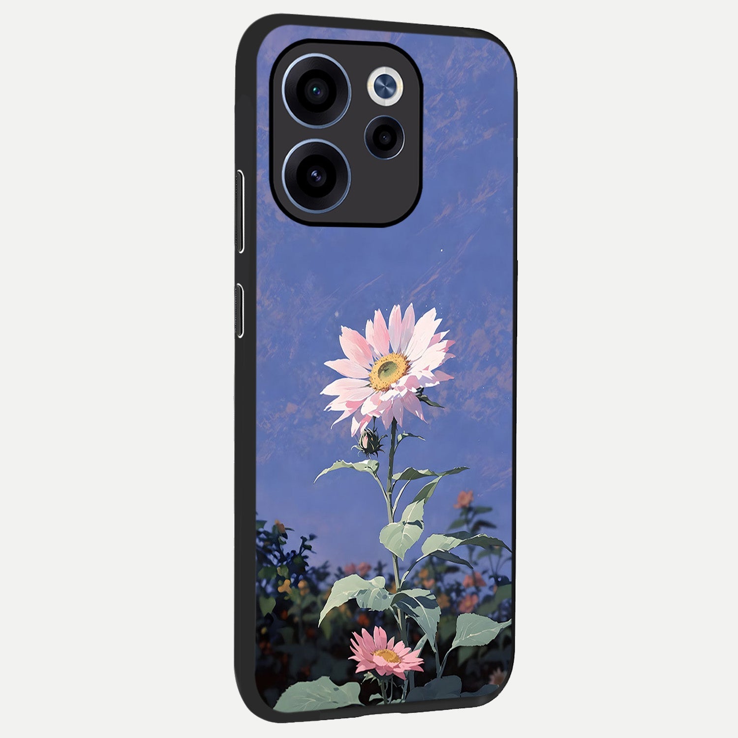  Pink Shells Outline back cover For Oppo Reno 15c slim fit glass case with vibrant aesthetic design