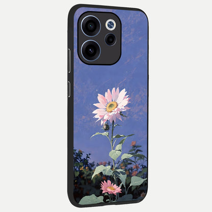  Pink Shells Outline back cover For Oppo Reno 15c slim fit glass case with vibrant aesthetic design