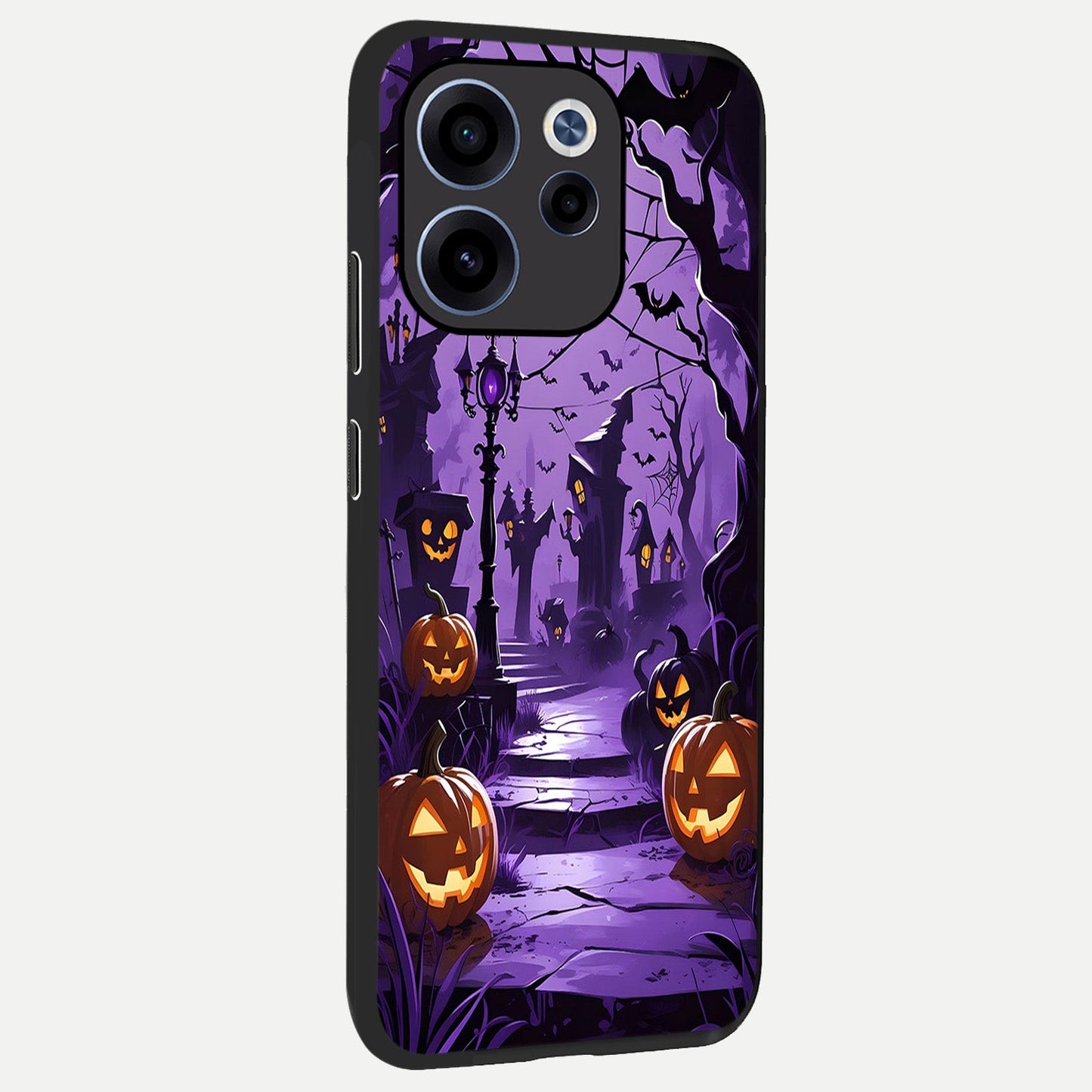  Pumpkin Patch Halloween back cover For Oppo Reno 15c slim fit glass case with vibrant aesthetic design