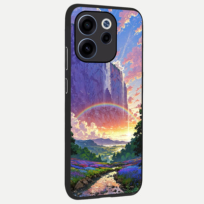  Rainbow Valley Dream back cover For Oppo Reno 15c slim fit glass case with vibrant aesthetic design
