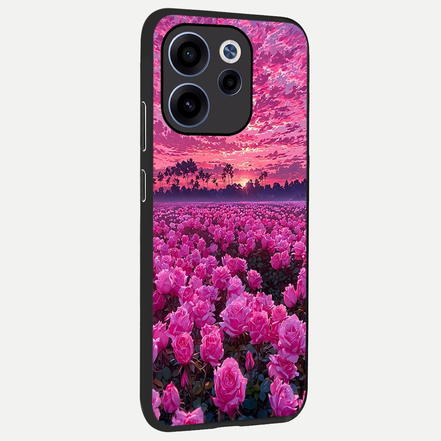  Rose Sunset Valley back cover For Oppo Reno 15c slim fit glass case with vibrant aesthetic design