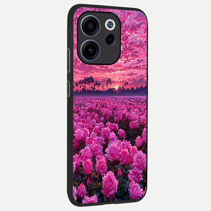  Rose Sunset Valley back cover For Oppo Reno 15c slim fit glass case with vibrant aesthetic design