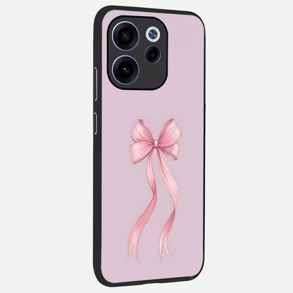  Soft Blush Bow back cover For Oppo Reno 15c slim fit glass case with vibrant aesthetic design