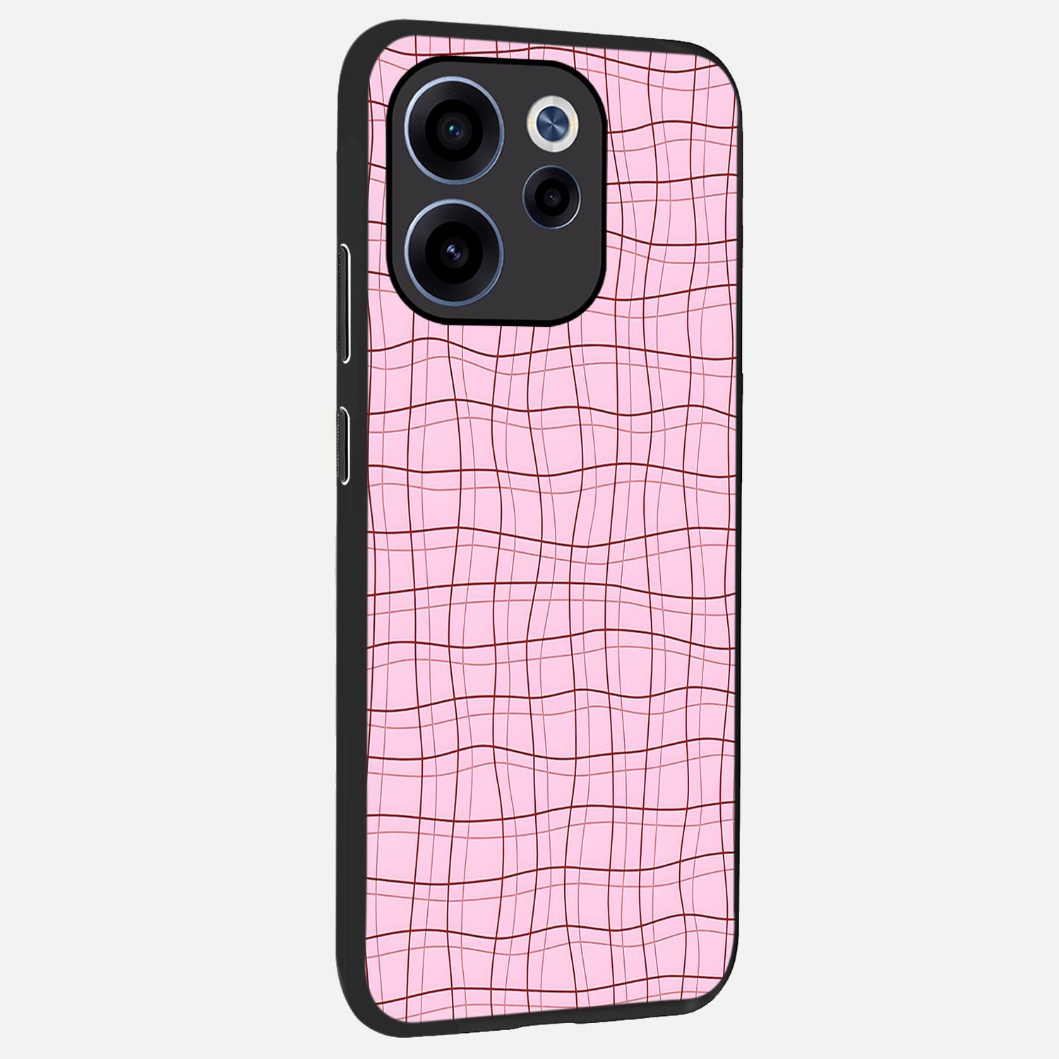  Soft Grid Bliss back cover For Oppo Reno 15c slim fit glass case with vibrant aesthetic design