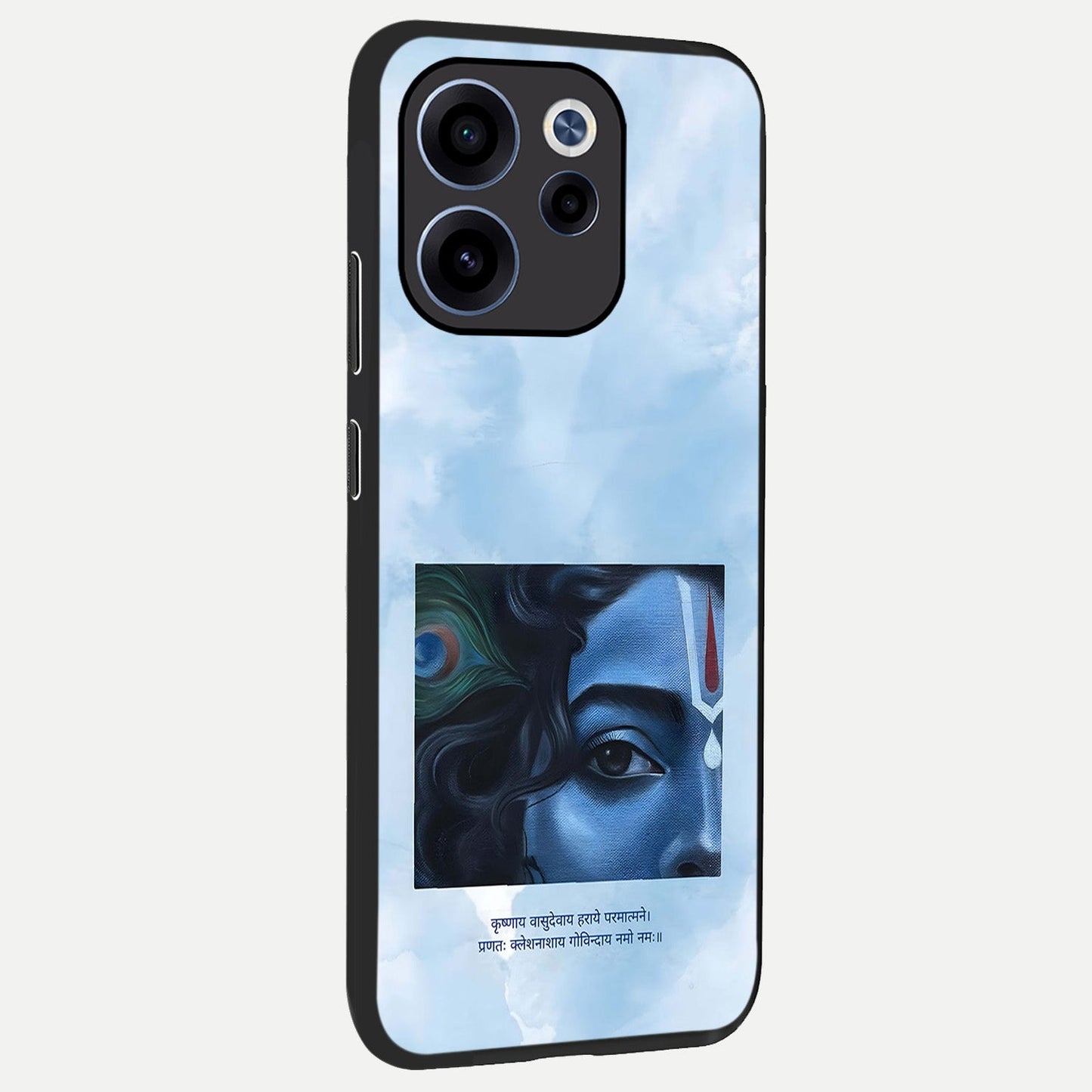  Spiritual Krishna back cover For Oppo Reno 15c slim fit glass case with vibrant aesthetic design