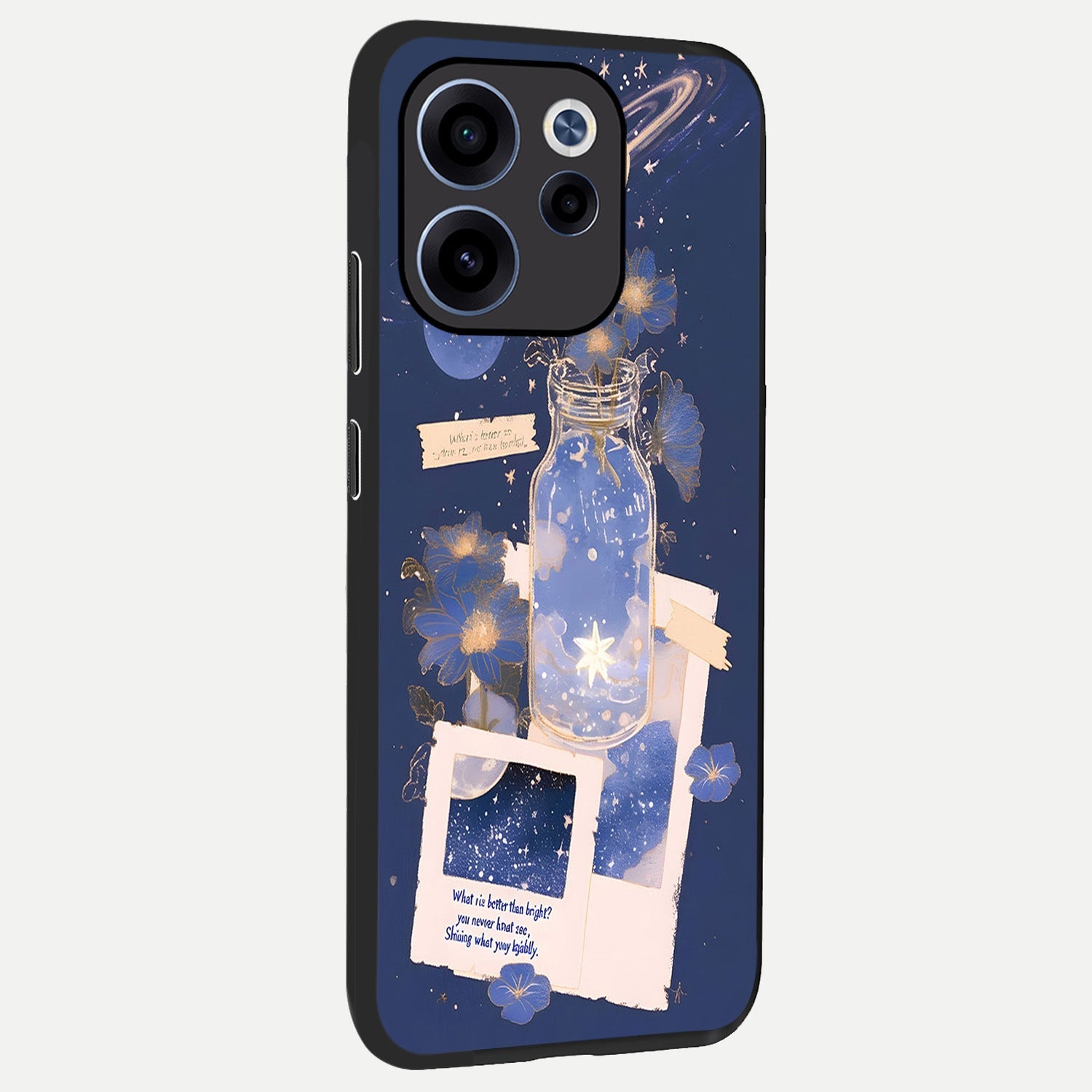  Starlit Cosmic Jar back cover For Oppo Reno 15c slim fit glass case with vibrant aesthetic design