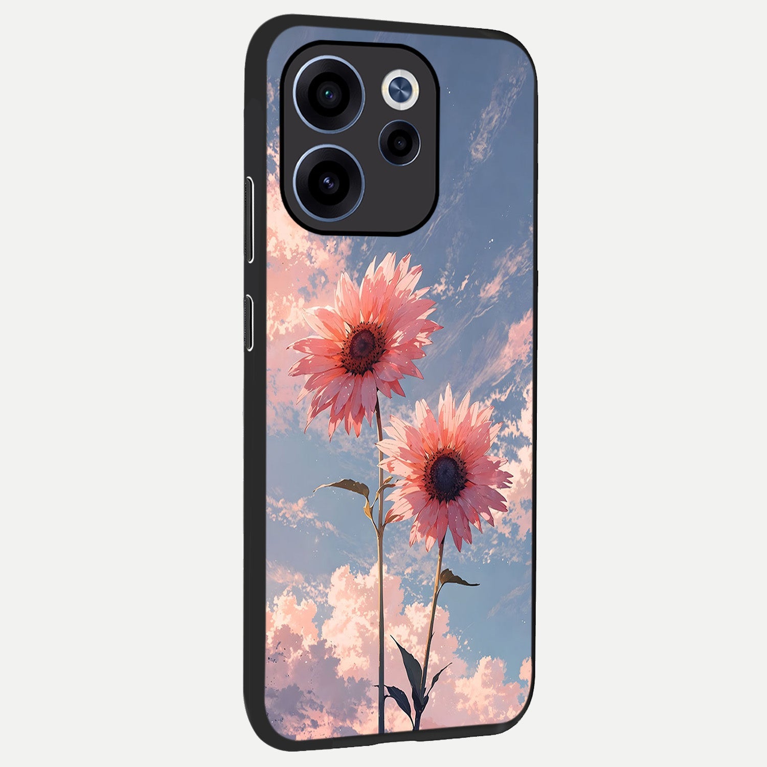  Sun Moon Balance back cover For Oppo Reno 15c slim fit glass case with vibrant aesthetic design