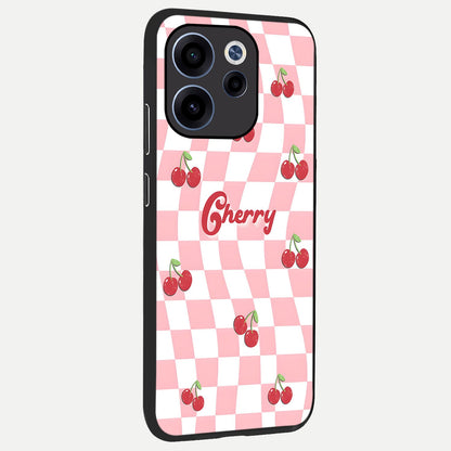  Sweet Cherry Vibes back cover For Oppo Reno 15c slim fit glass case with vibrant aesthetic design