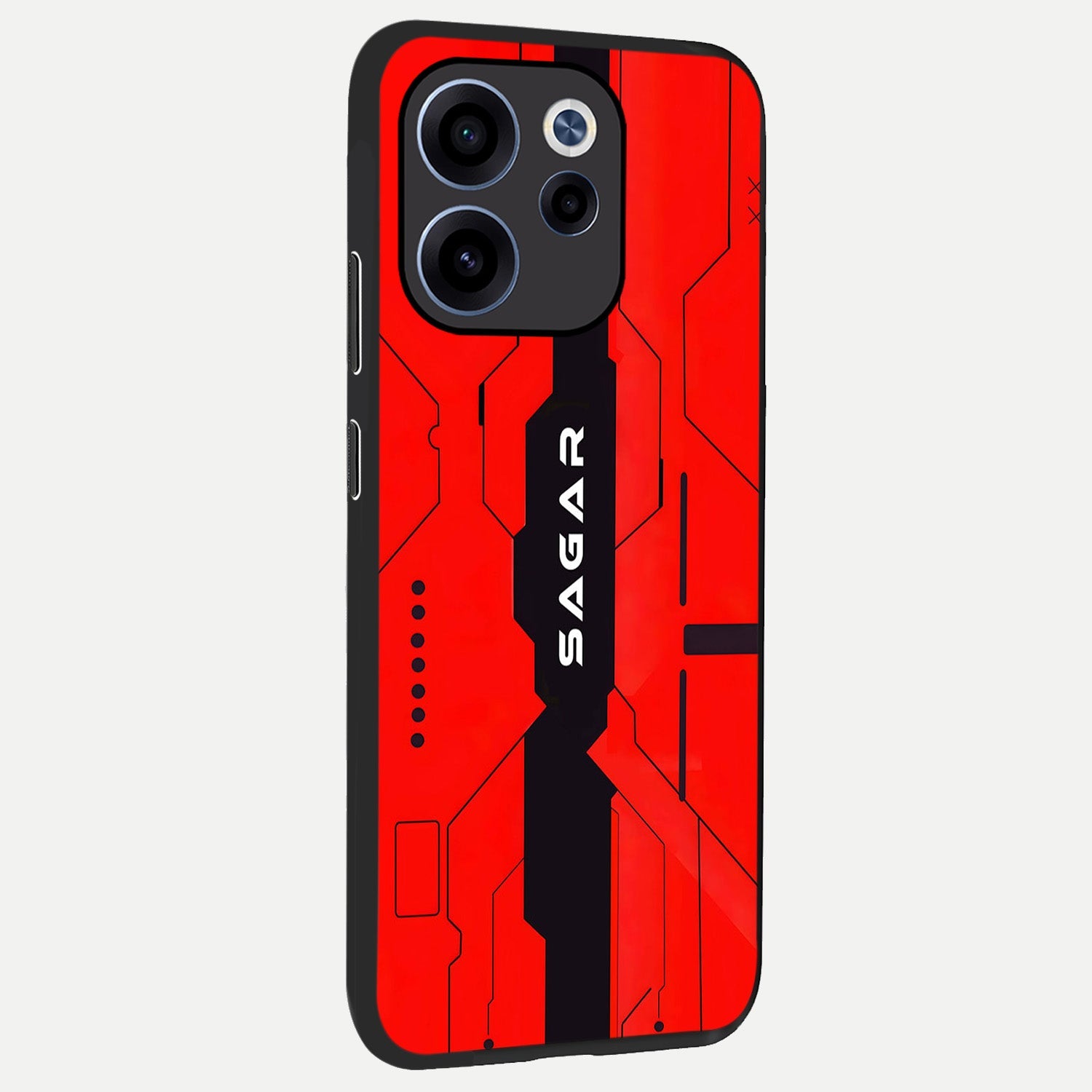  Voltage Rise CYBERPUNK Custom Name back cover For Oppo Reno 15c slim fit personalized glass case with bold cyberpunk design