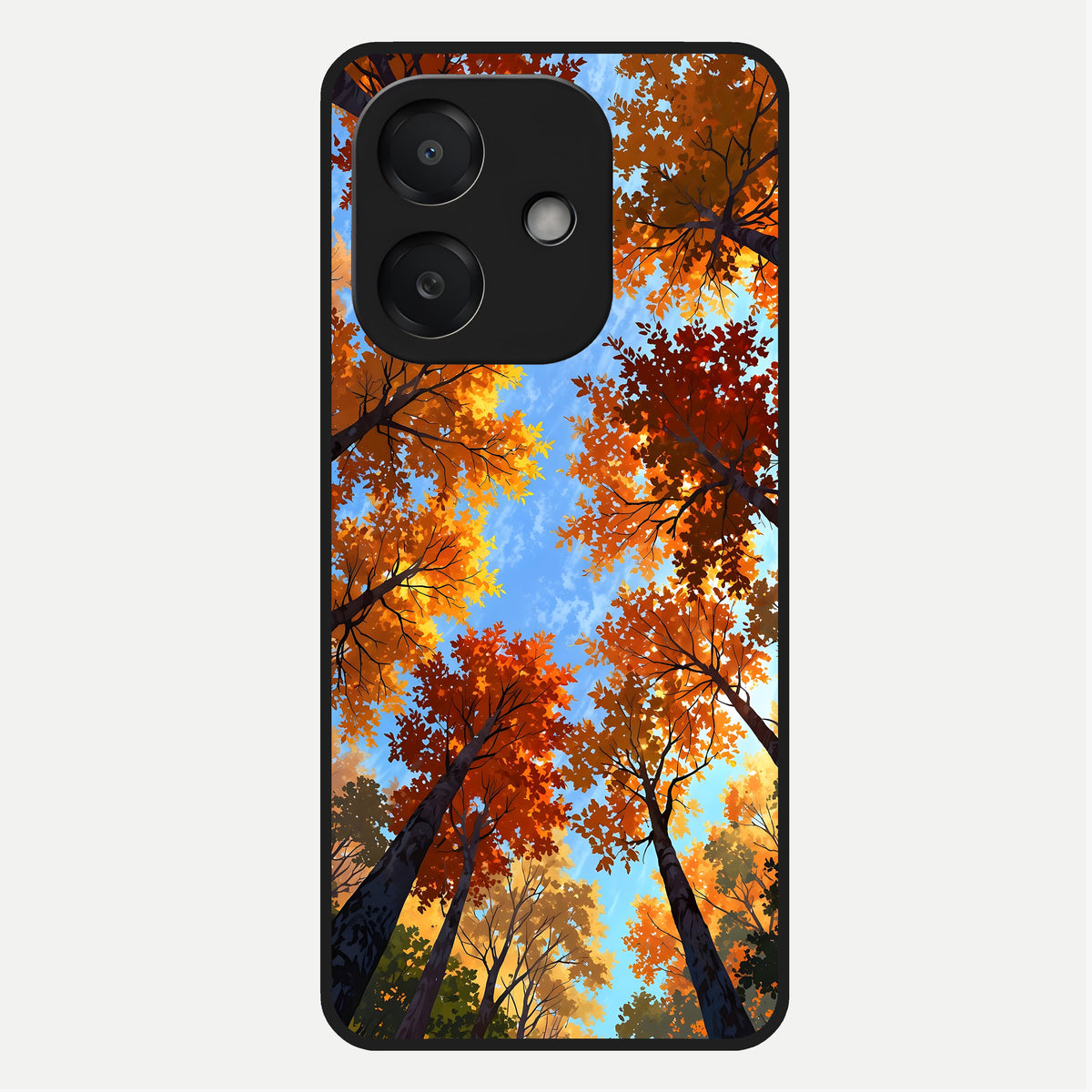  Autumn Sky Rise Glass Case For Oppo A3x 5G back cover – full design glossy printed glass finish