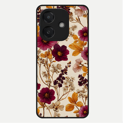 Autumn Wine Bloom Glass Case For Oppo A3x 5G back cover – full design glossy printed glass finish