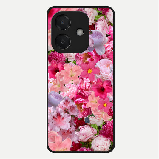  Bloom Crush Fantasy Glass Case For Oppo A3x 5G back cover – full design glossy printed glass finish