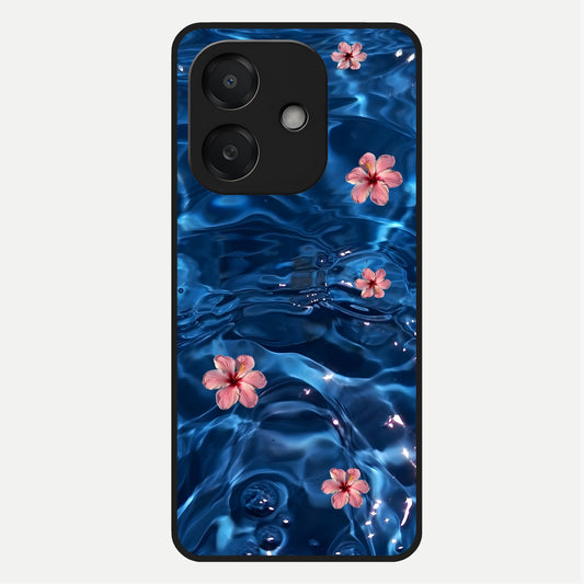  Bloom Thread Art Glass Case For Oppo A3x 5G back cover – full design glossy printed glass finish